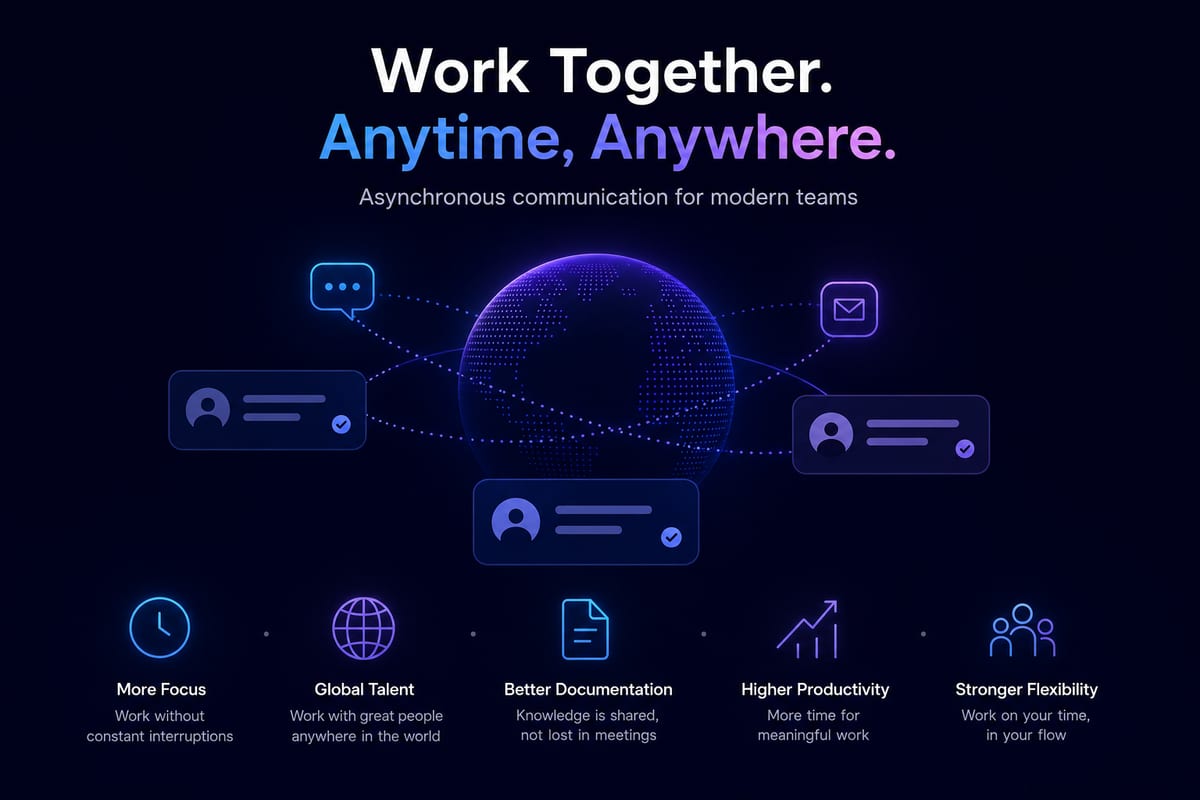 Work Together. Anytime, Anywhere. — asynchronous communication for modern teams